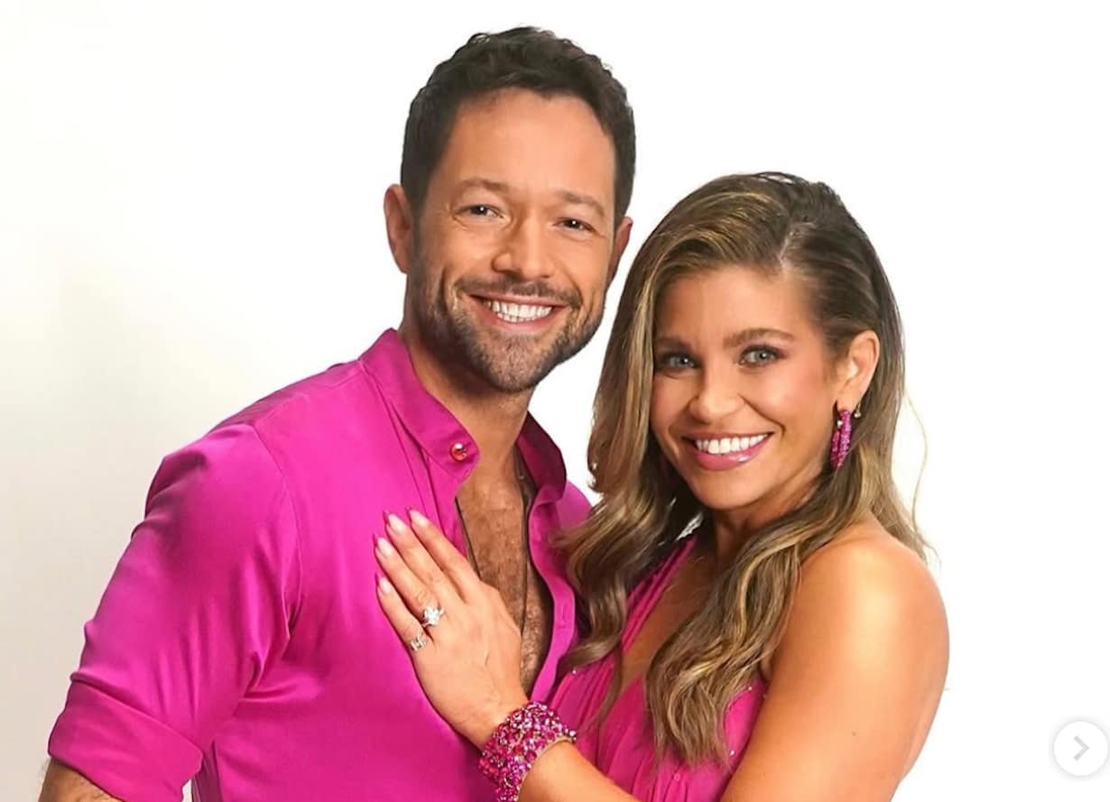 Danielle Fishel performing on DWTS, showing emotional intensity