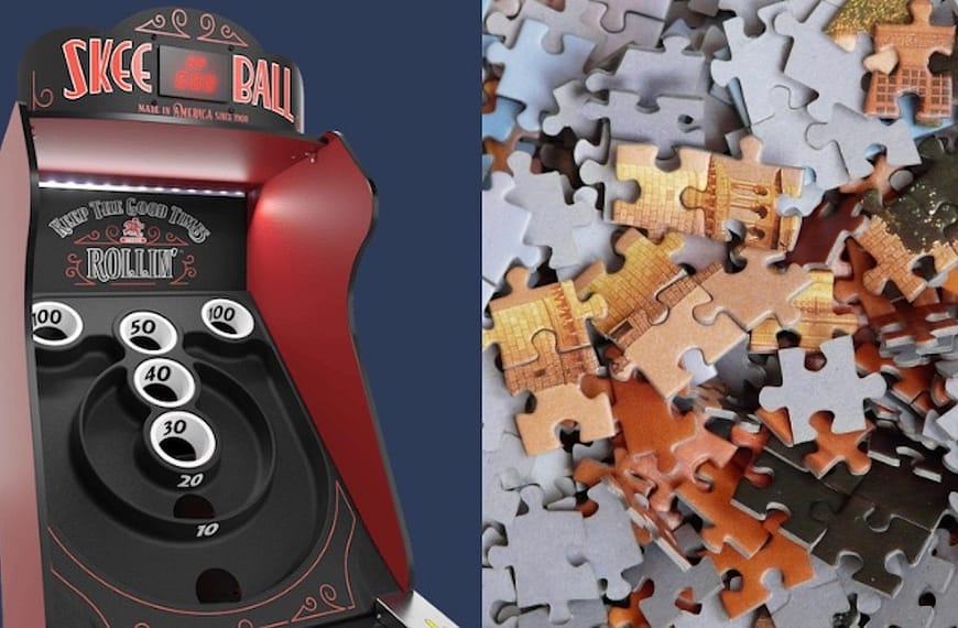 The nostalgia trend hits home: puzzles and Skee-Ball® bring design, fun, and retro charm to winter game nights